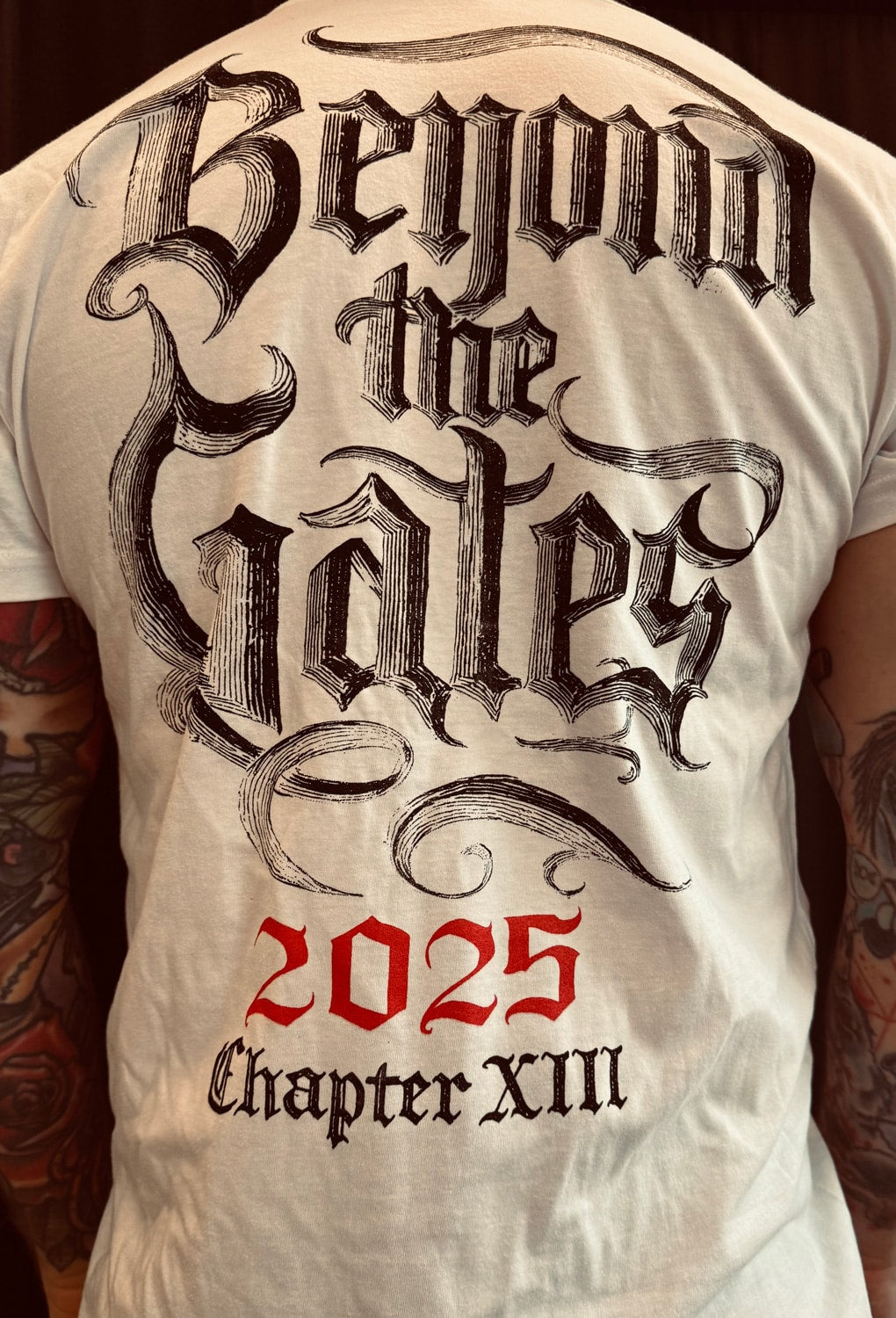 Beyond the Gates 2025 Demons t-shirt backside