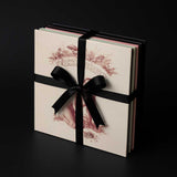 Stack of LPs with gift wrapping