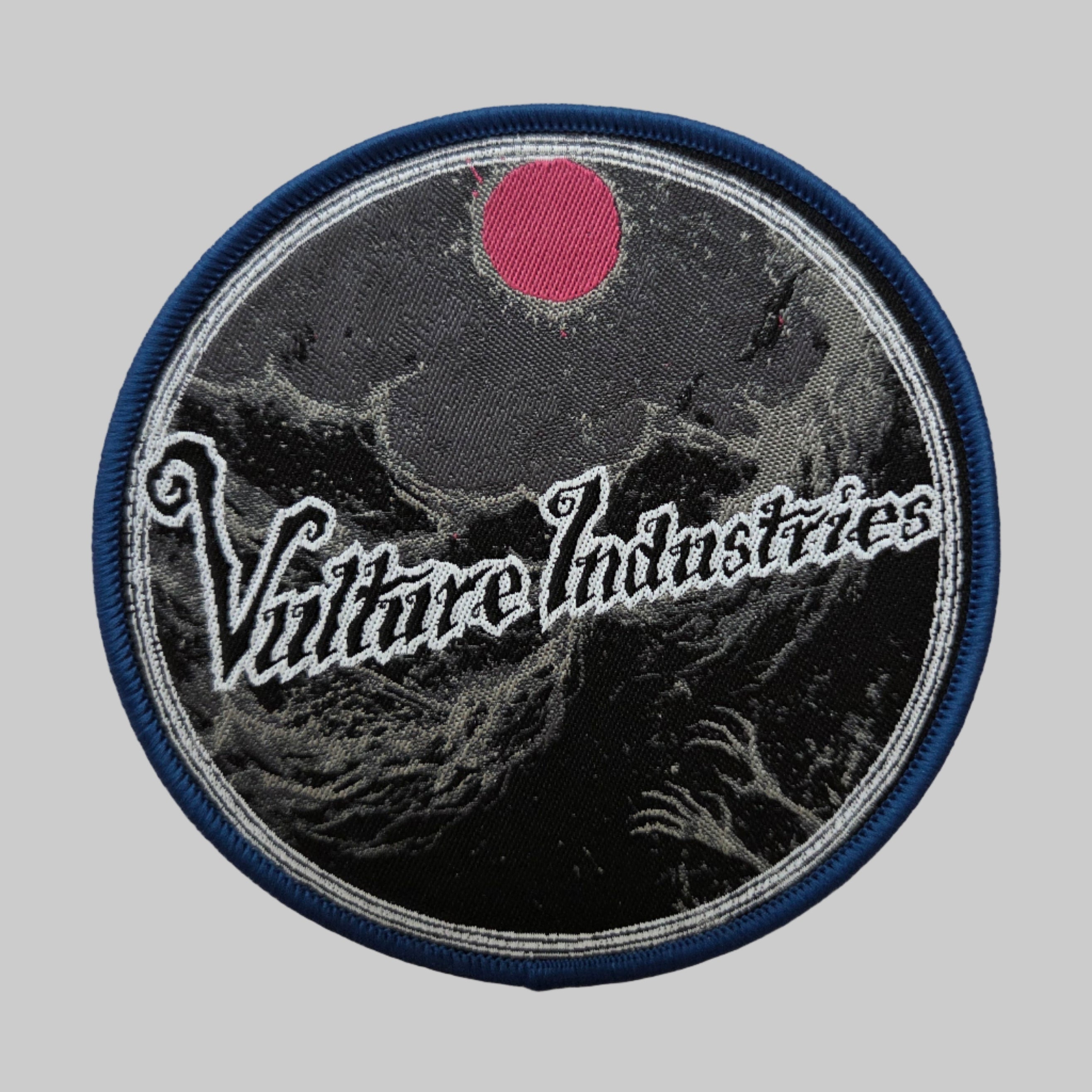 Ghosts from the past round patch blue border