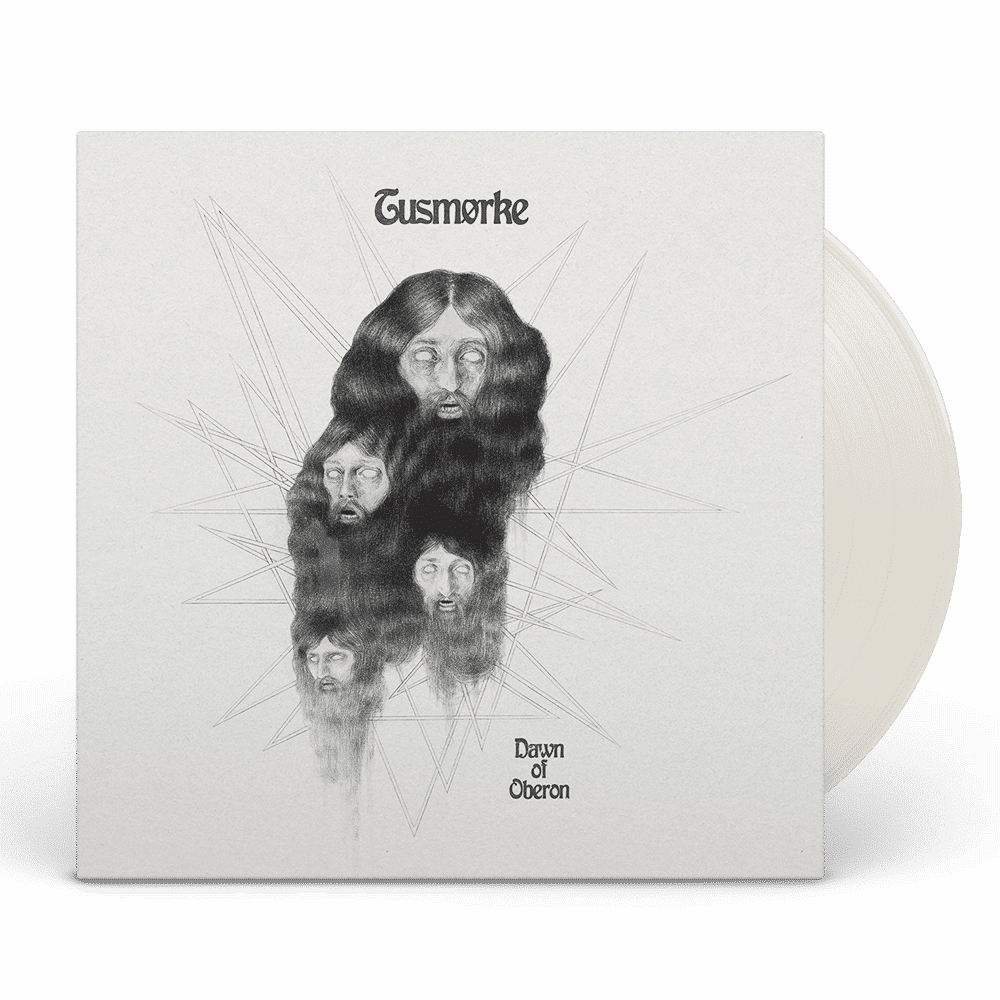 Prog Rock band Tusmørke - Dawn of Oberon LP cover with white vinyl