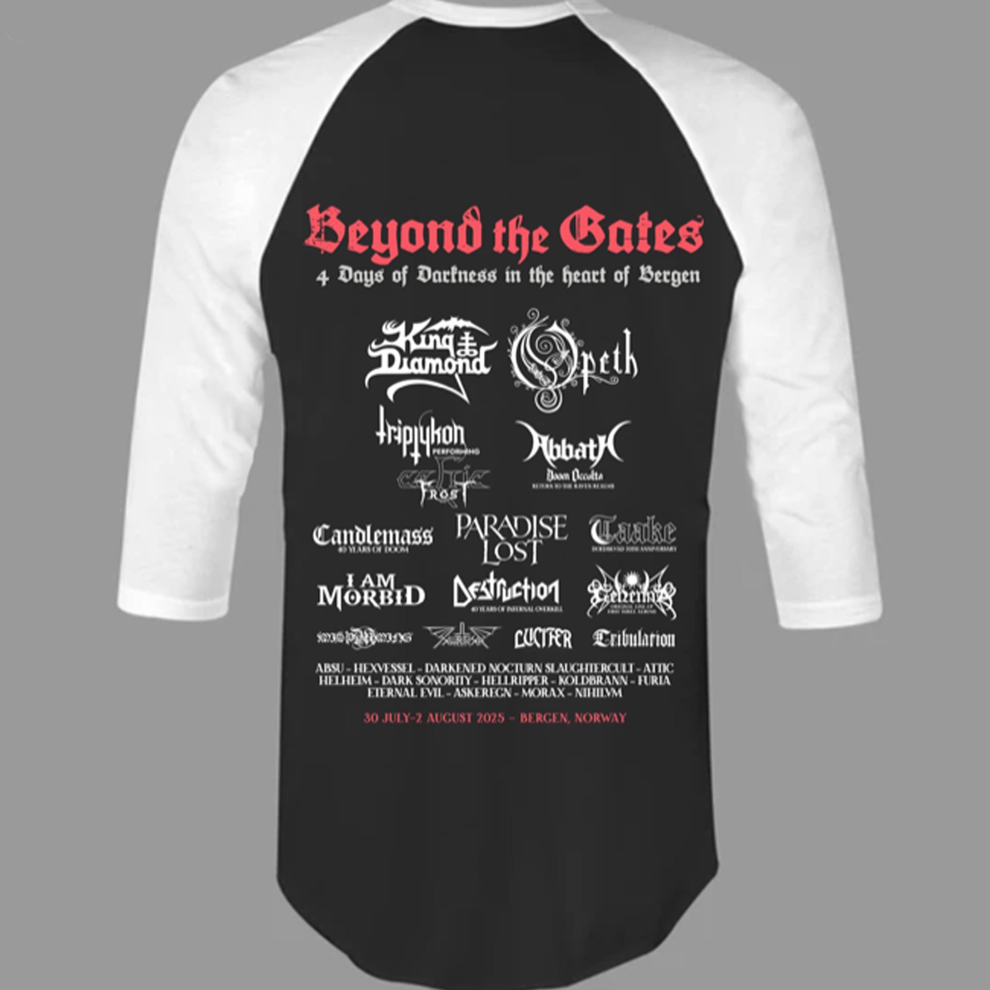 Beyond the Gates 2025 long sleeve baseball back print
